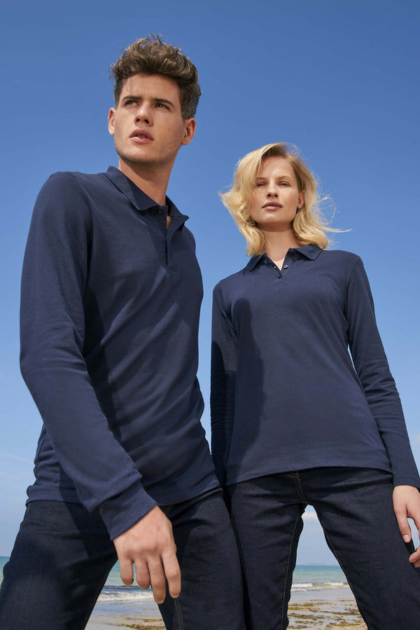 POLO MANCHES LONGUES HOMME MAILLE PIQUÉE - 02087