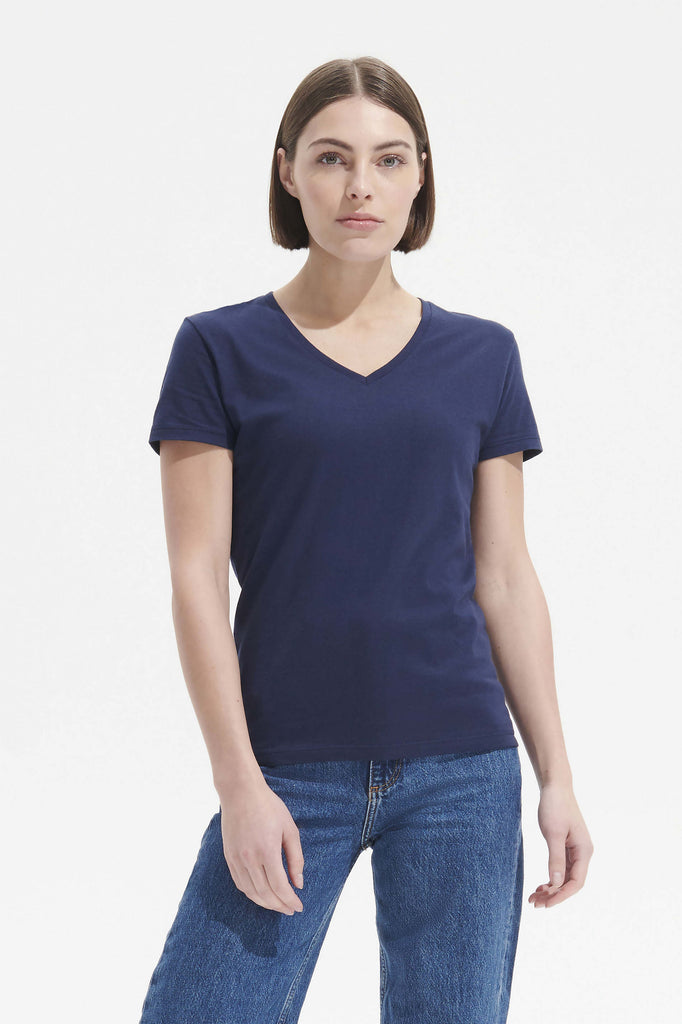 TEE-SHIRT FEMME COL V  - 02941